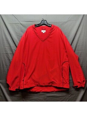 Cutter & Buck CB WindTec Men's Large Red Windbreaker Pull Over